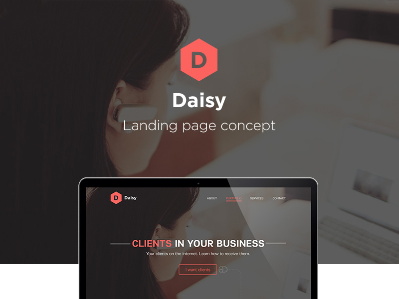 Daisy – Concept de page d’atterrissage