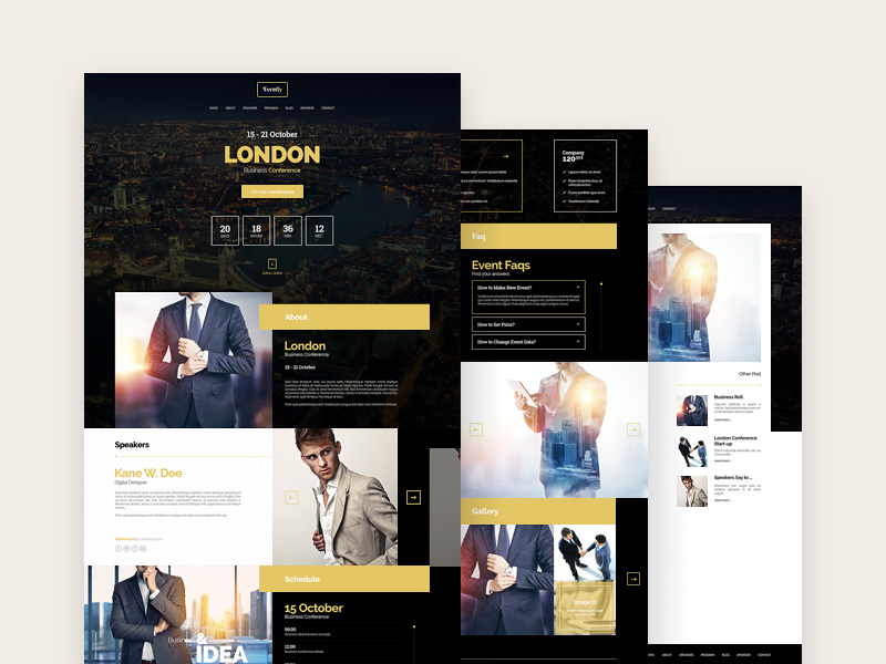 Evently – Event & Meeting Template