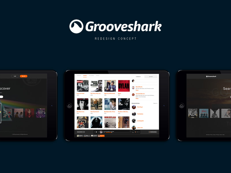 Concepto de rediseño de Grooveshark