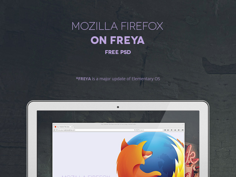 Mozilla Firefox Maquette sur Freya