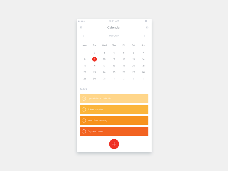Aplicación Calendario Simplista