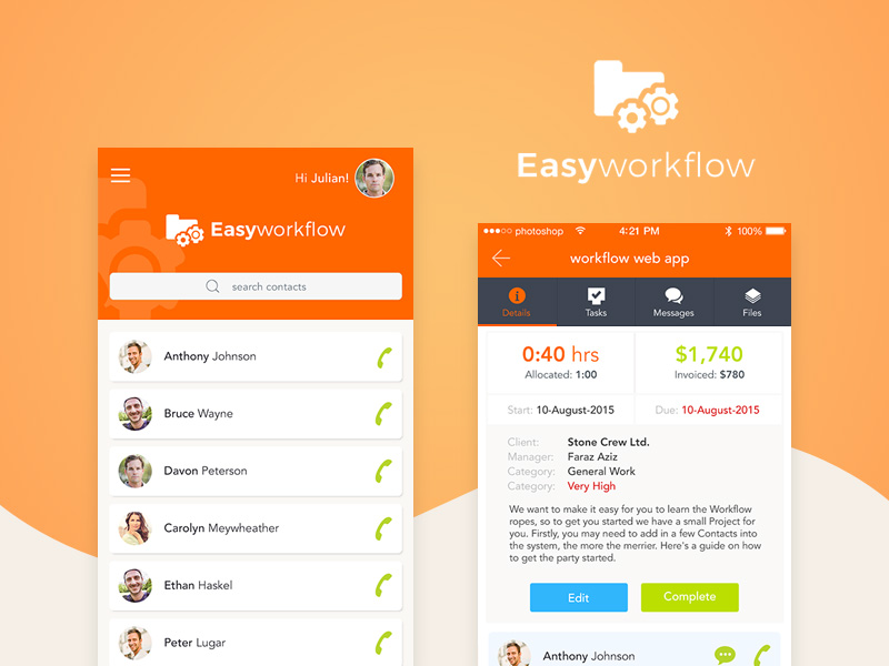 Мобильное приложение Easyworkflow