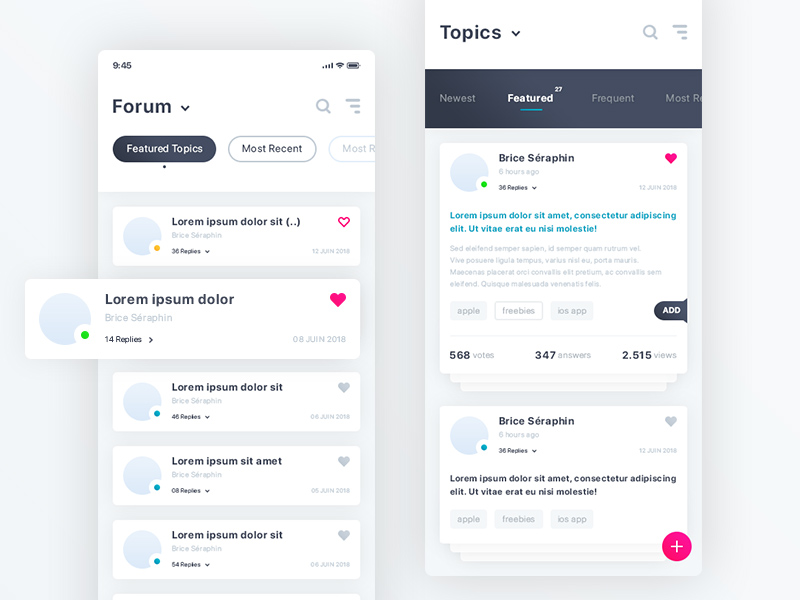 Forum & Topics iOS App