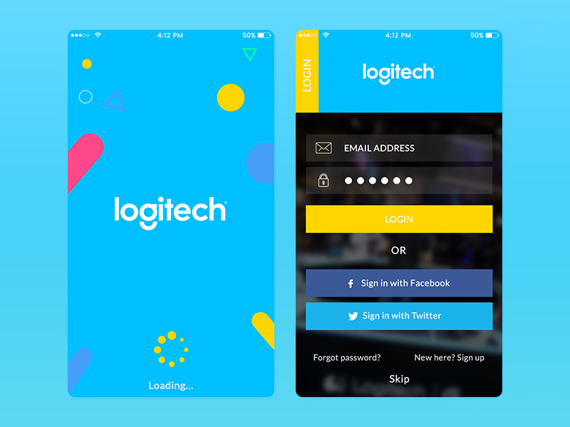 Logitech Mobile App Design