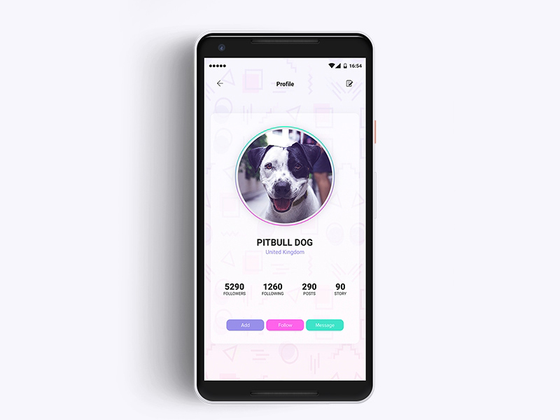 Profilseite UI-Design