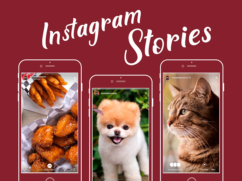Шаблоны интерфейса Instagram Stories