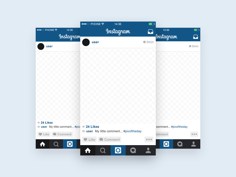 Шаблон Instagram - Мобильный макет