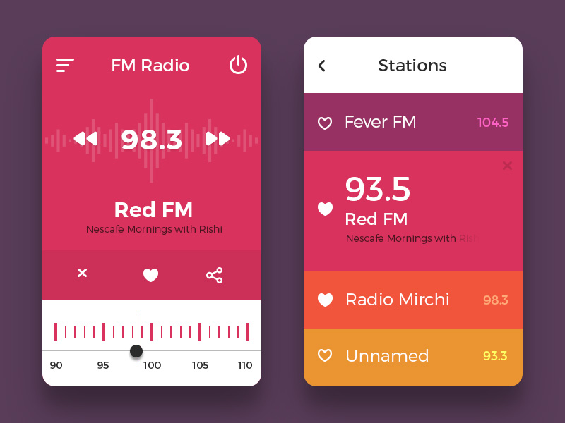 ラジオ UI の概念