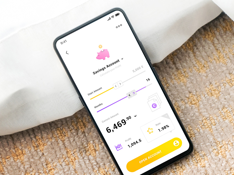Savings Account iOS App Design