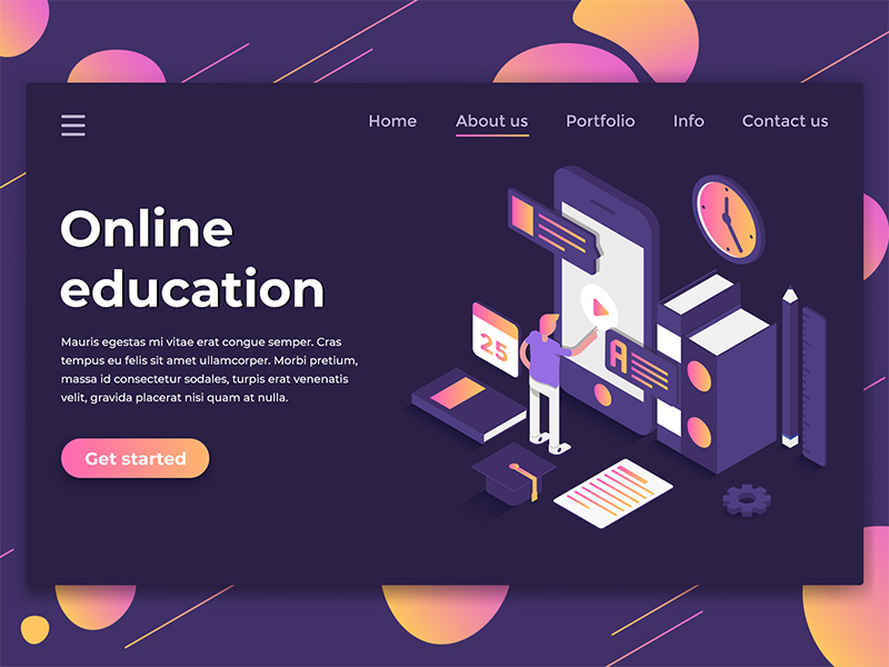 Online Education Landing Page Template Design
