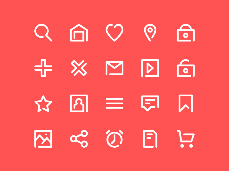 20 Outline Icons