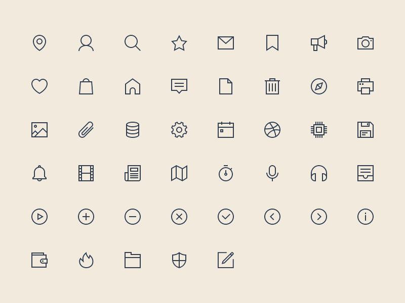 48 Linear Icons