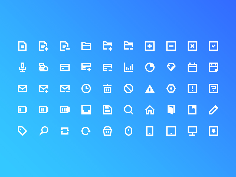 50 Blocky Icon Pack
