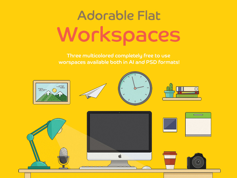 Adorable Flat Workspace