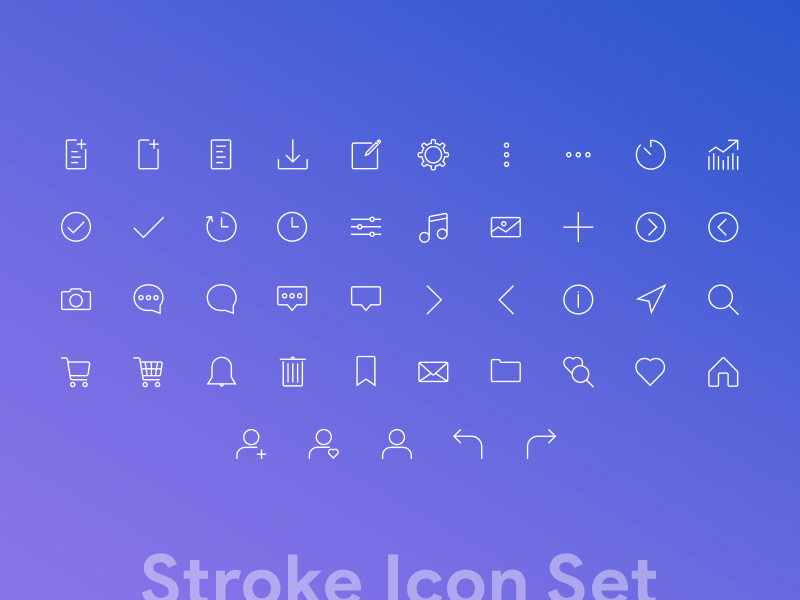 Sauberebe benutzerdefinierte Strich-Icons-Set