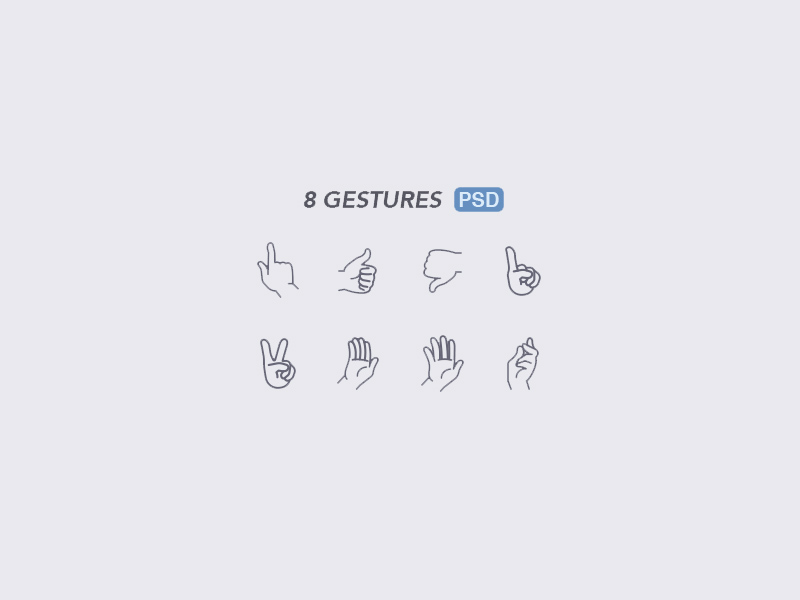 Iconos de gestos
