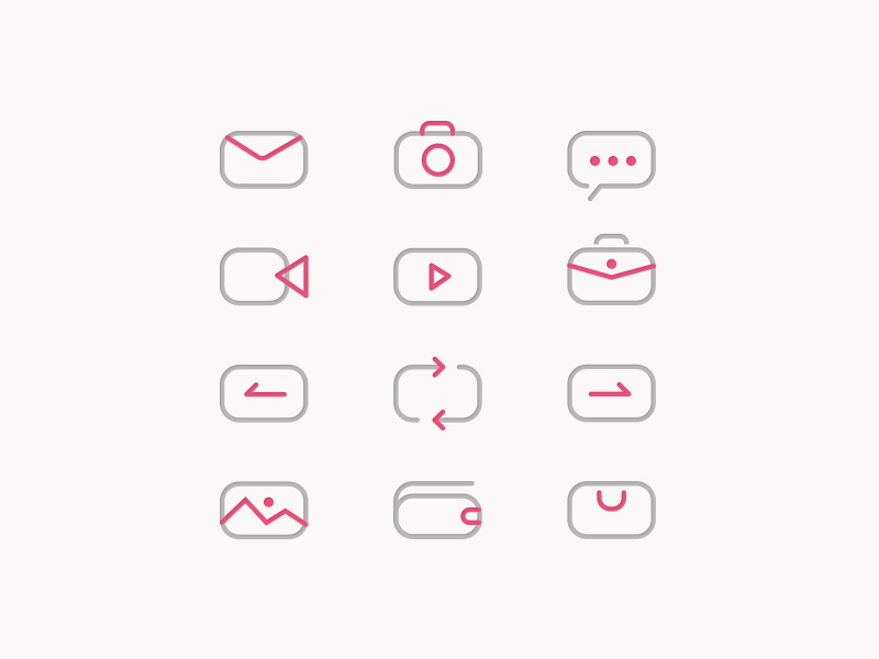 Free Lined Icons For Photoshop