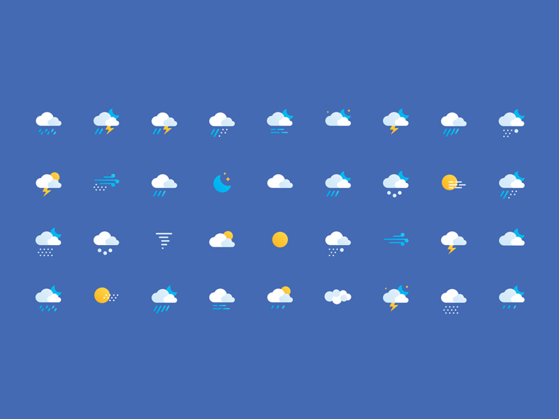 Freie Wetter Icons