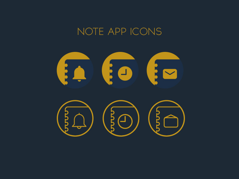 Nota Iconos de la aplicación