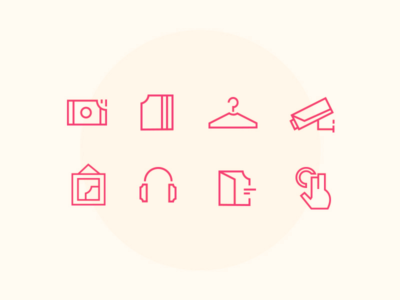 Small Museum Icon Set
