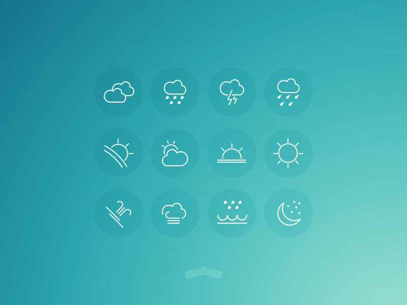 Freies Wetter UI Icons