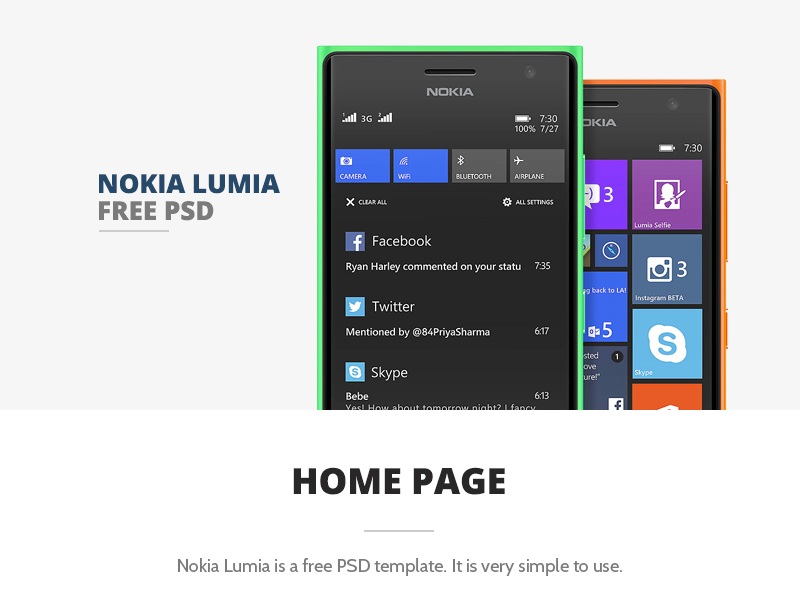 Nokia Lumia Шаблон
