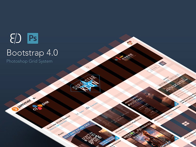 Bootstrap 4.0 Cuadrícula responsiva para móviles y escritorios