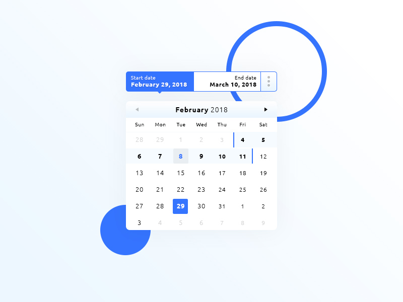 Selector de fecha del calendario