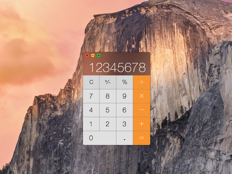 Калькулятор Apple OS X Yosemite