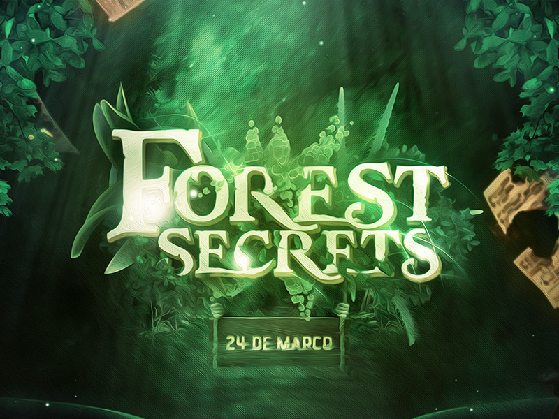 Efecto de texto de secretos del bosque