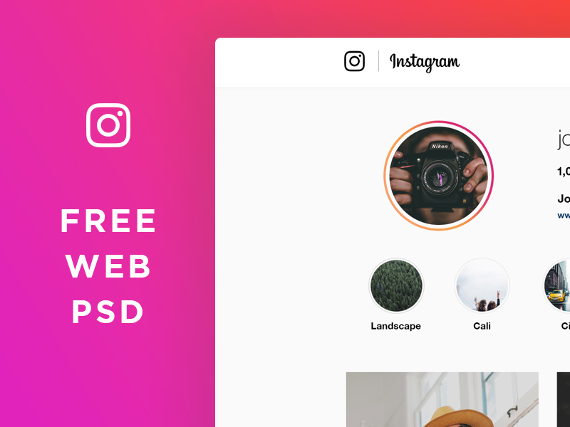Instagram Webprofil 2018