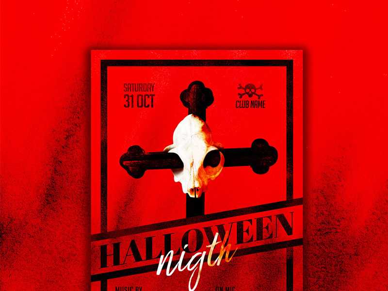 Modèle Halloween Night Flyer