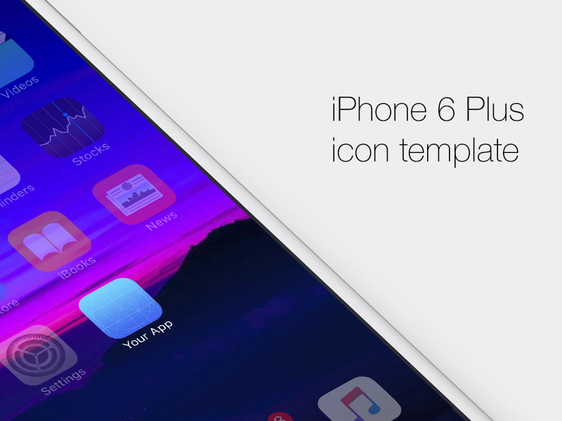 Icon-Vorlage für iPhone 6 Plus