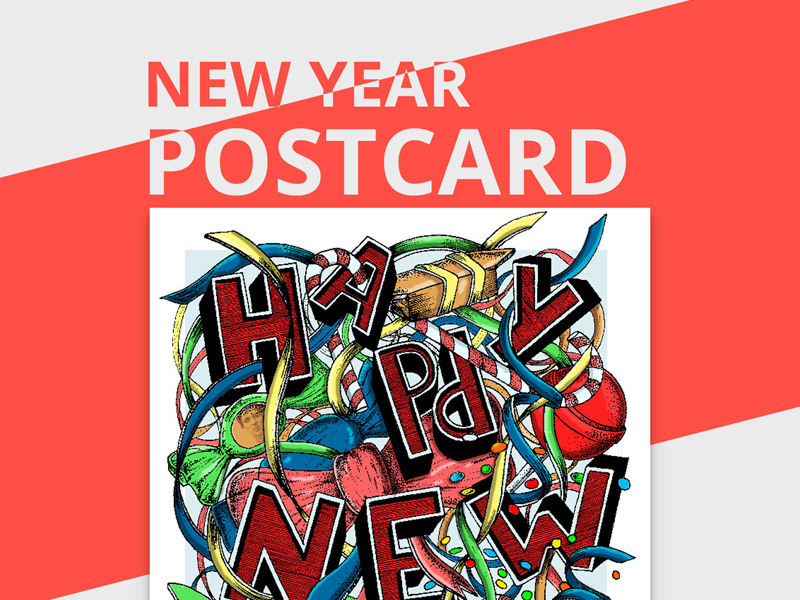 Neujahrspostkarte