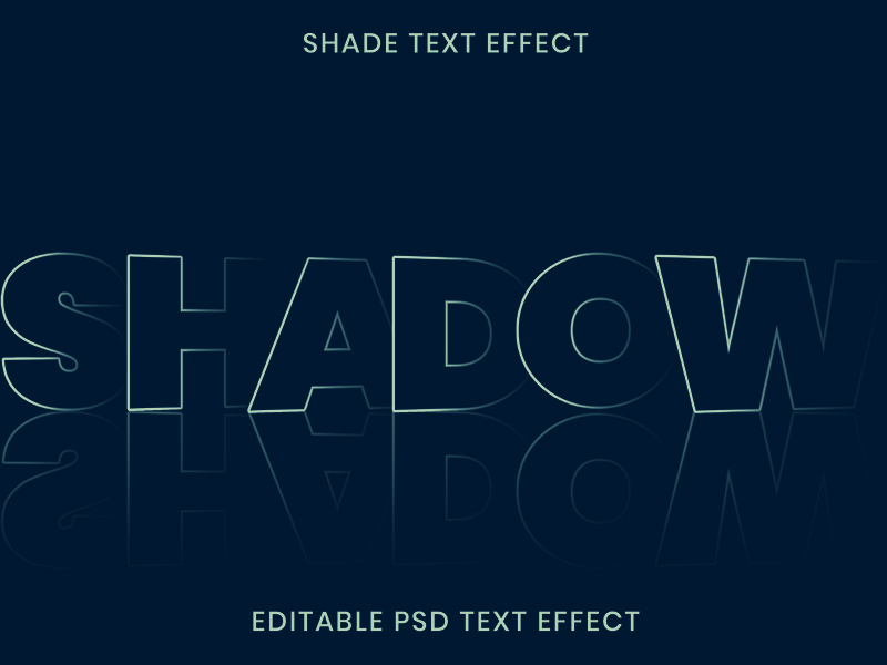 Textwirkung Schatten