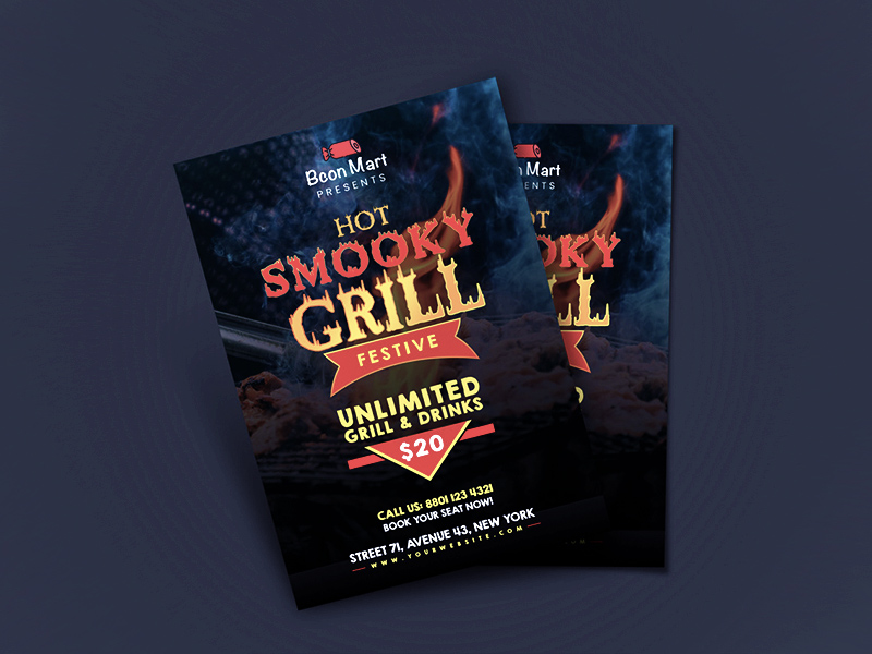 Grill & BBQ Flyer Template