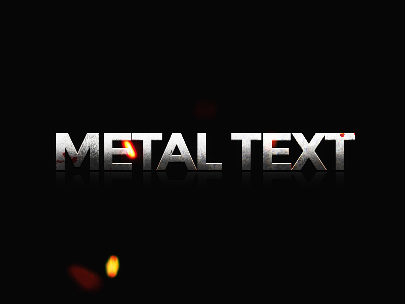 Photoshop Metal Text Effect