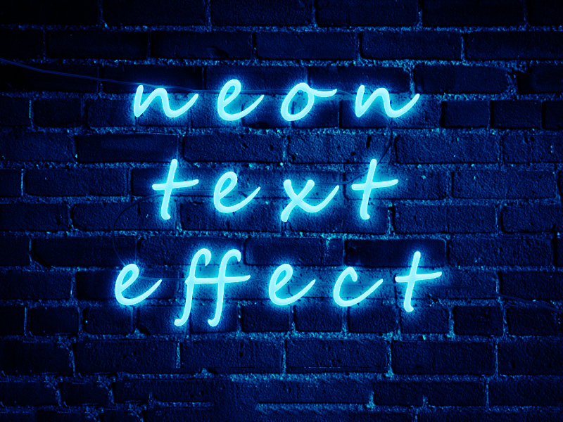Neon-Texteffekt