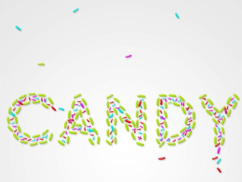 Candy Jelly Bean Text-Effekt