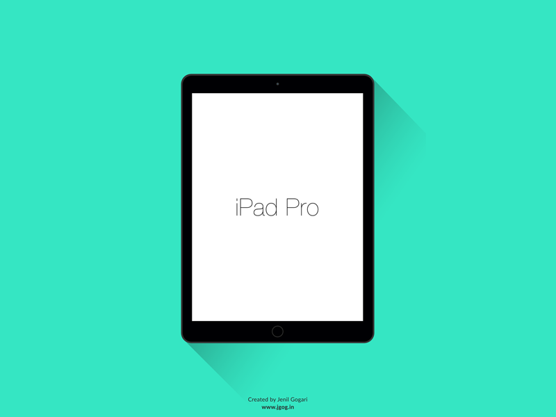 Maquette iPad Pro plate