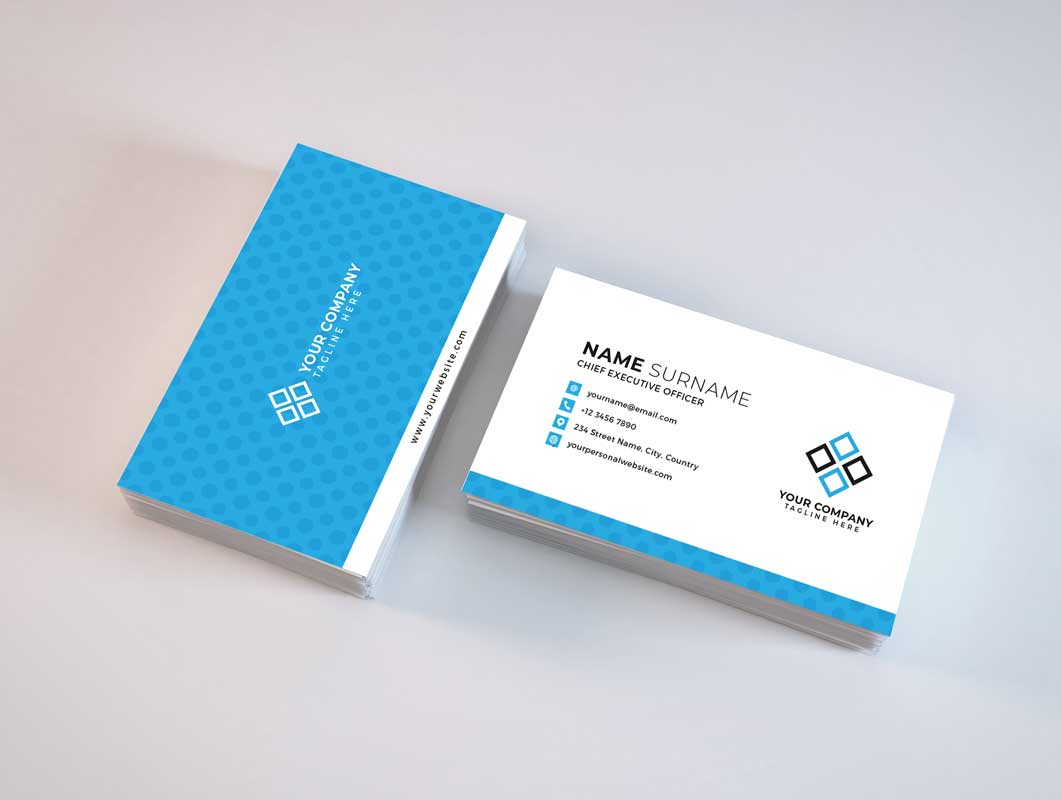 2 Stack Business Card Mockup • PSD Mockups