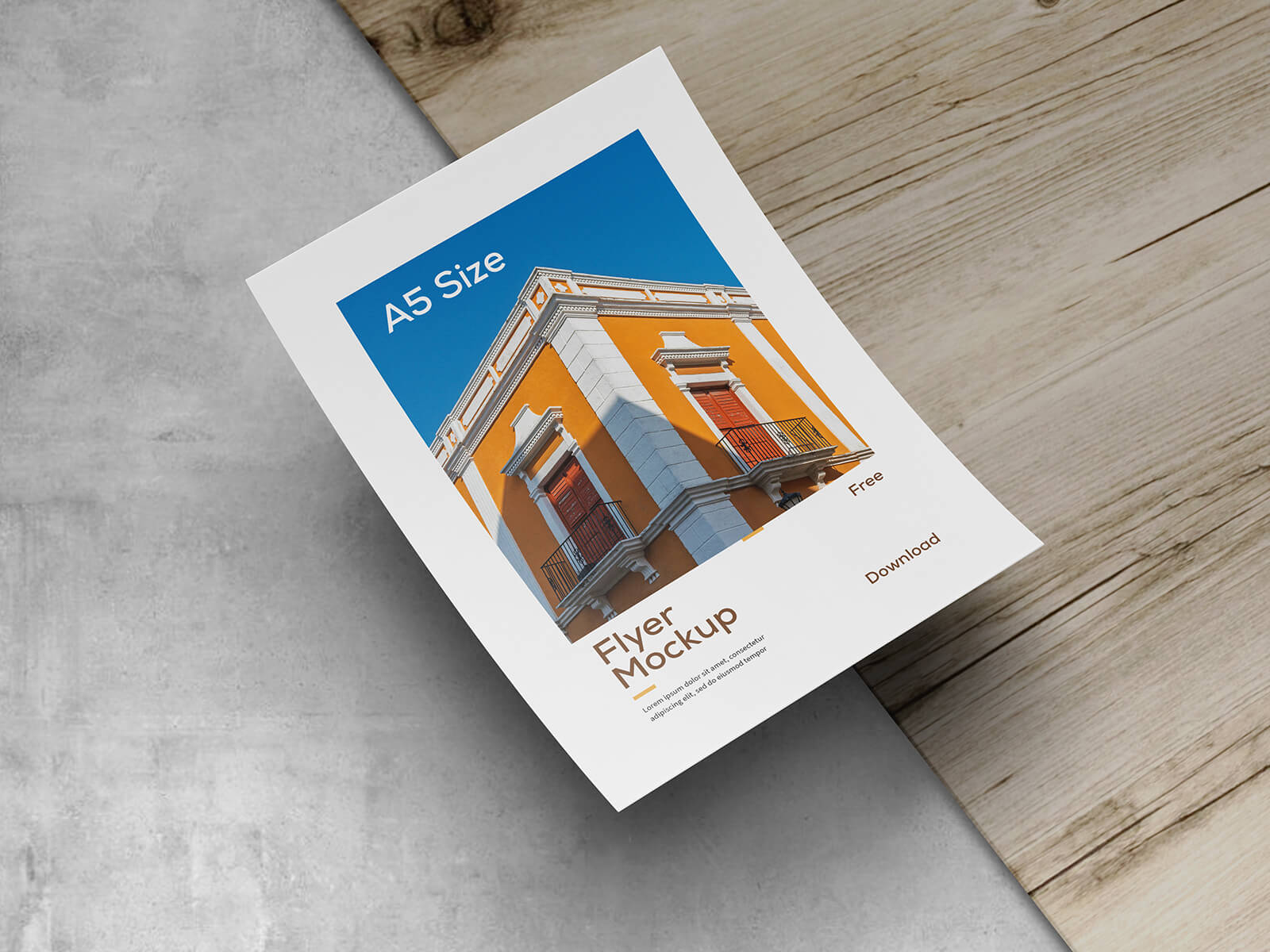 Flyer A5 premium / maquette en papier
