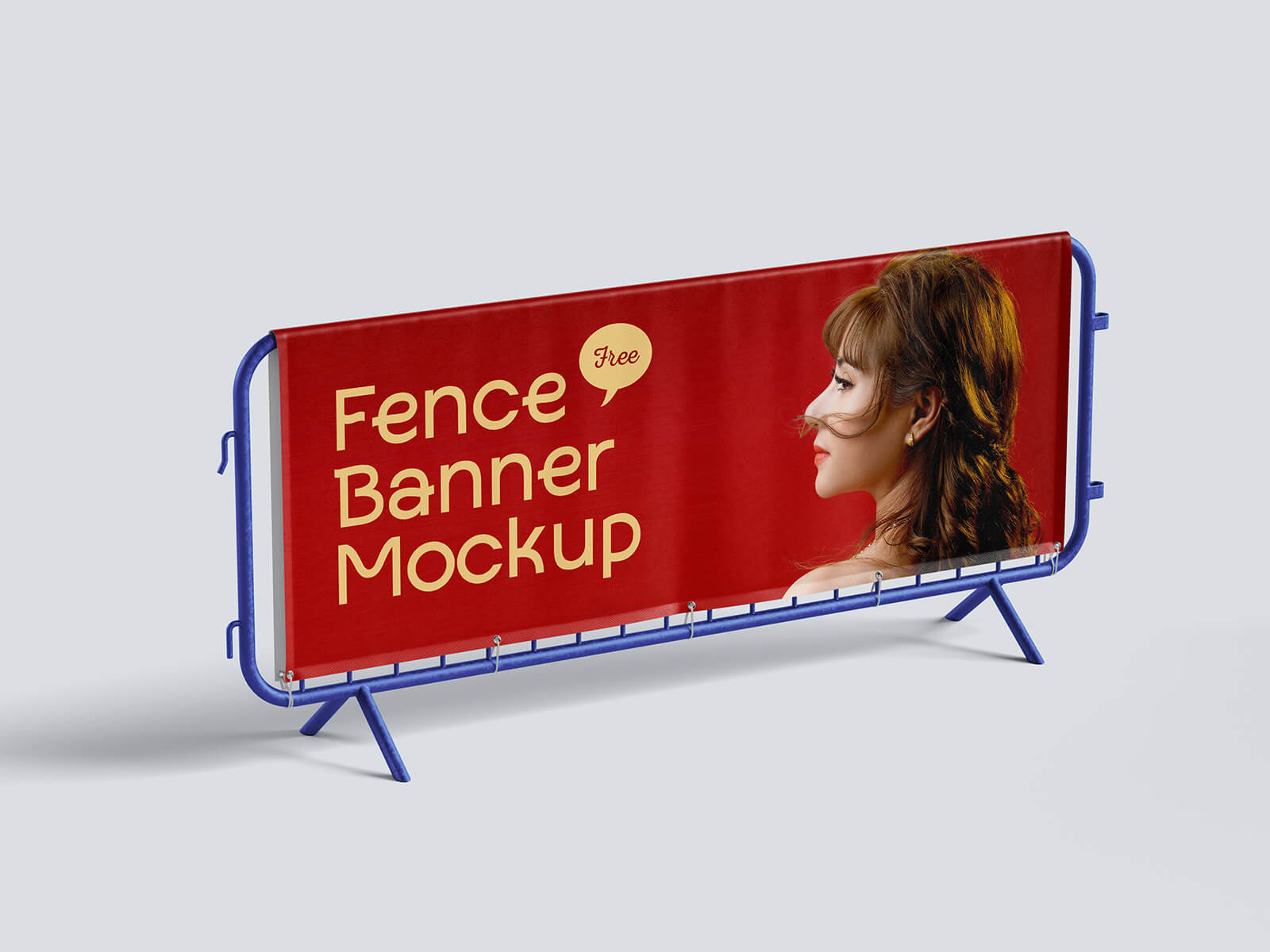 Stehen Zaun Banner Mockup