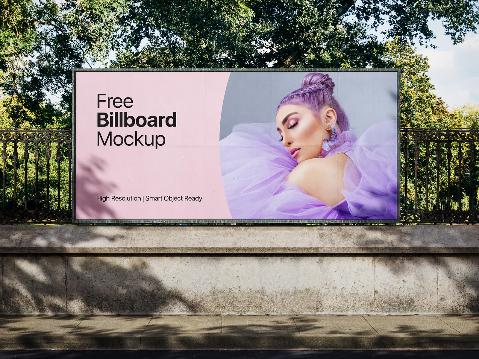 Sur Fence Street Billboard Mockup