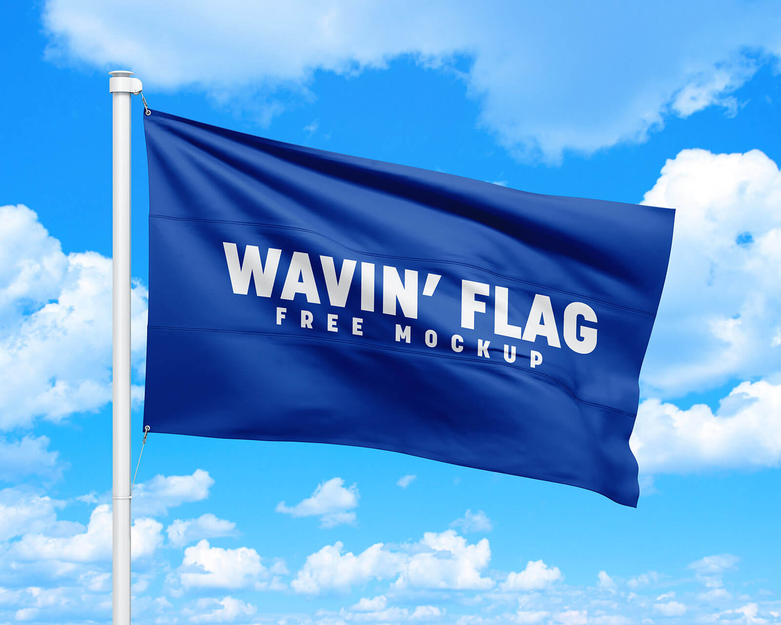 3 Waving Flag Mockup Set | Free PSD Templates