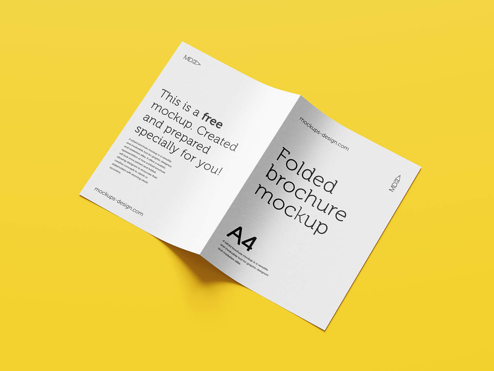 A4/A5/A6 Bi-Fold Brochure Mockup