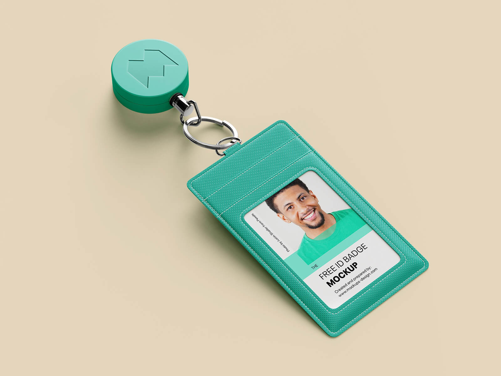 5 Free Badge Reel Retractable ID Card Mockup Files