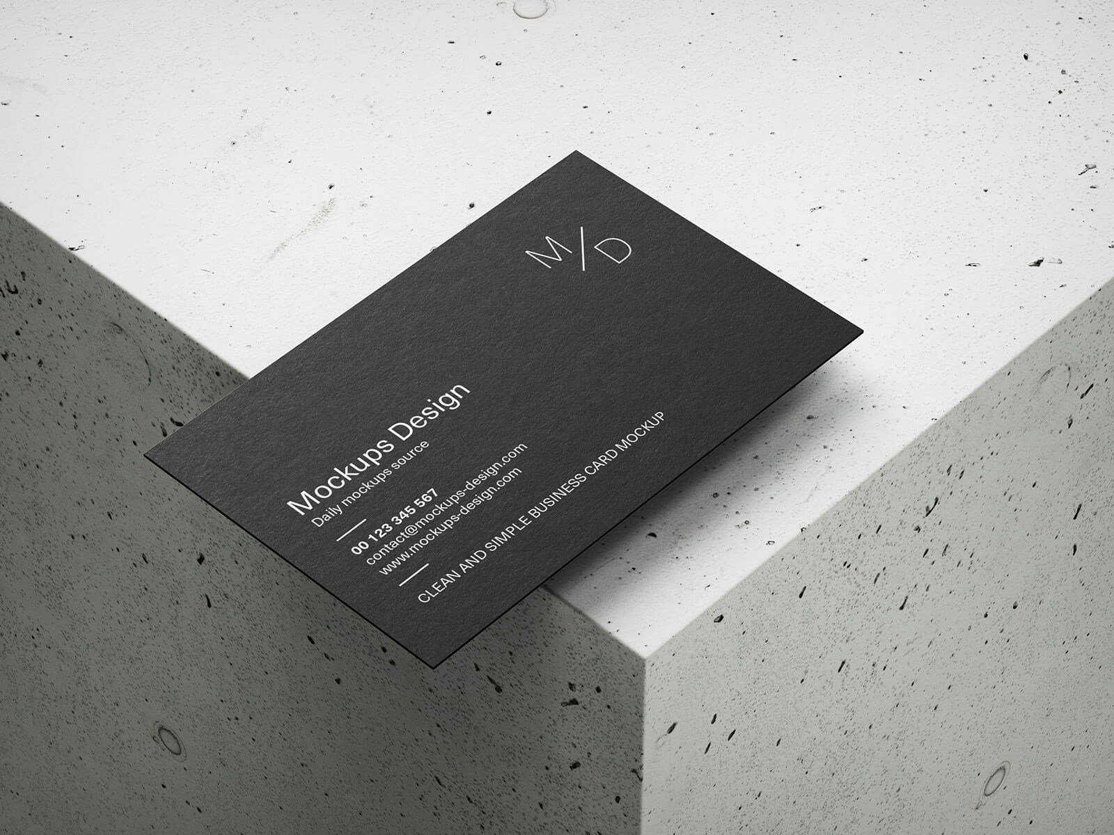 5 Free Concrete Cube Business Card Mockup Files