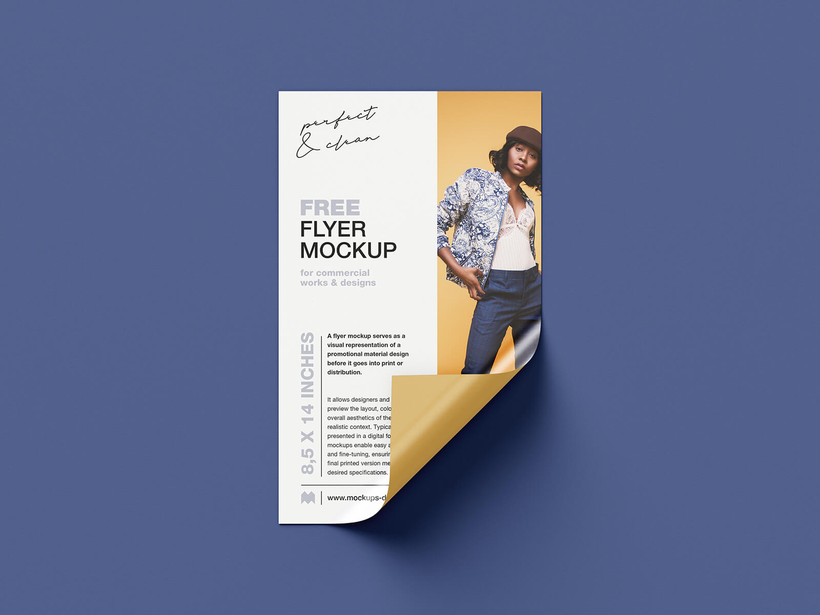 Free Legal 8.5 x 14 inches Paper Flyer Mockup