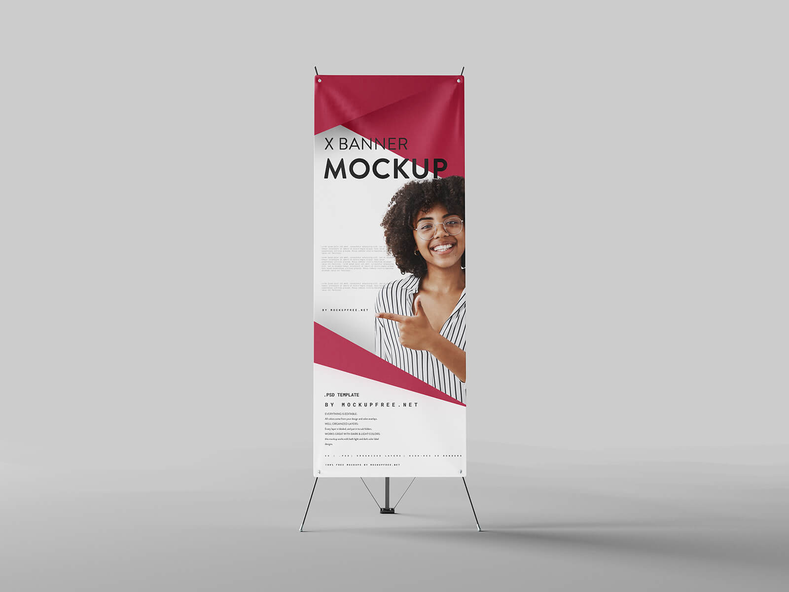 5 Free X-Stand Banner Stand Mockup Files